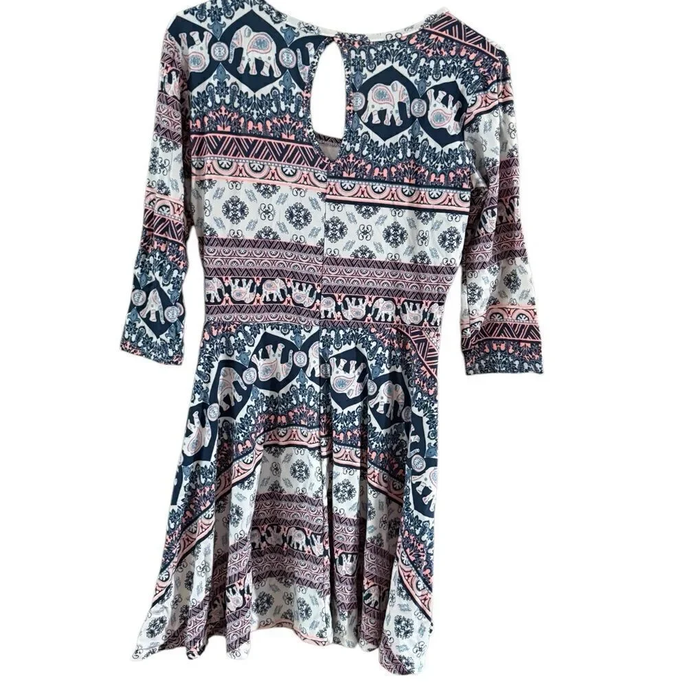 Rue 21 Elephant Print Mini Dress Medium
